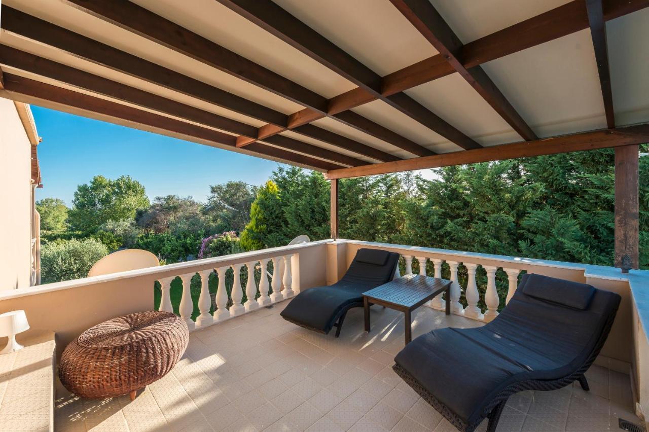 Villa Maxim With Private Pool & Tennis Court Halikounas Exterior foto